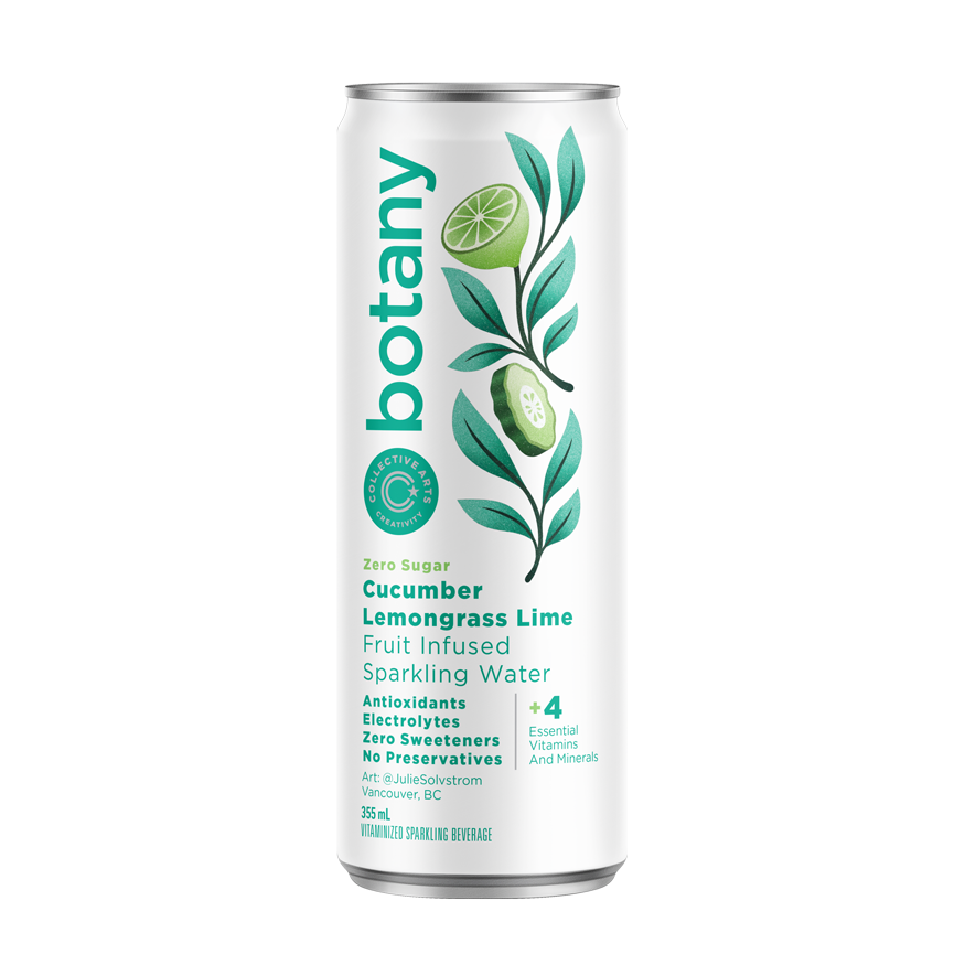 Botany Cucumber, Lemongrass & Lime Fruit Infused Sparkling Water