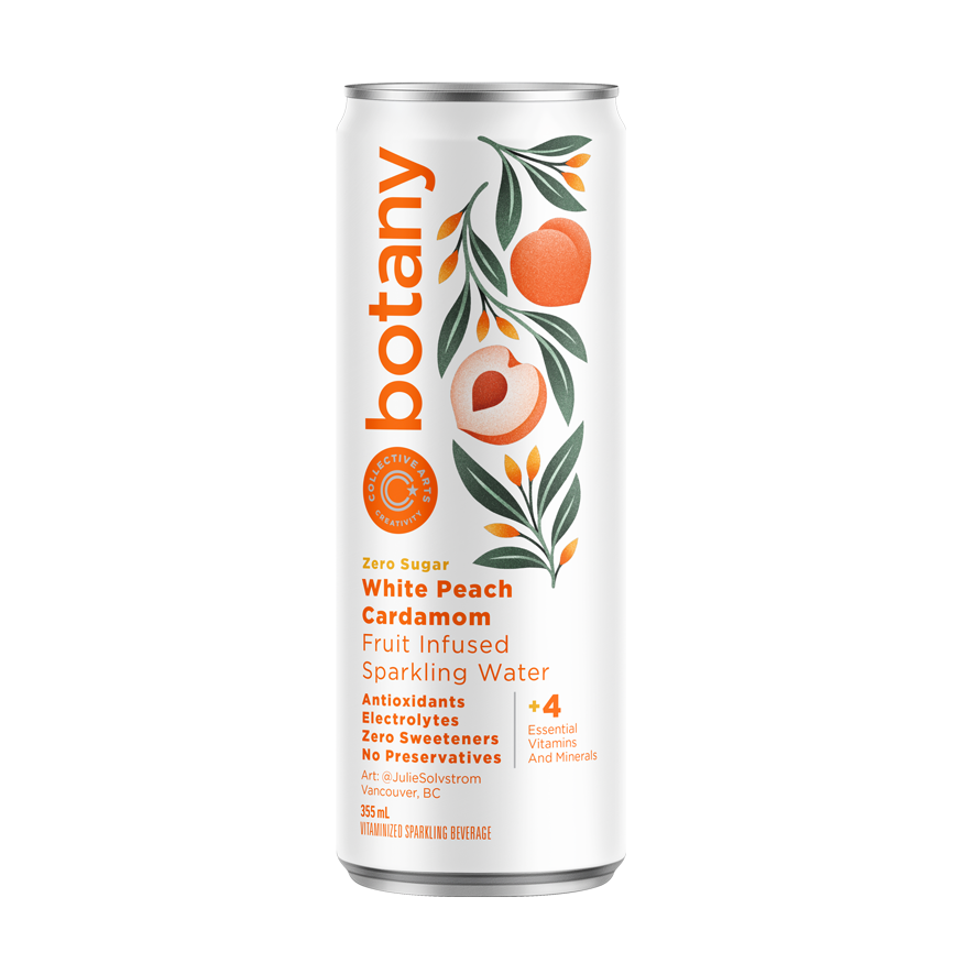 Botany White Peach & Cardamom Fruit Infused Sparkling Water