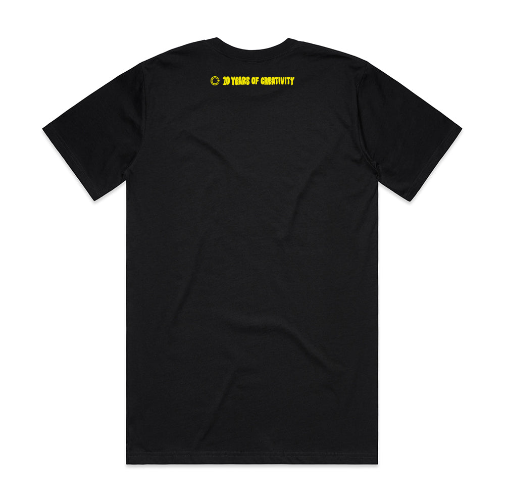 10-Year Anniversary T-Shirt by CatDirty | Black