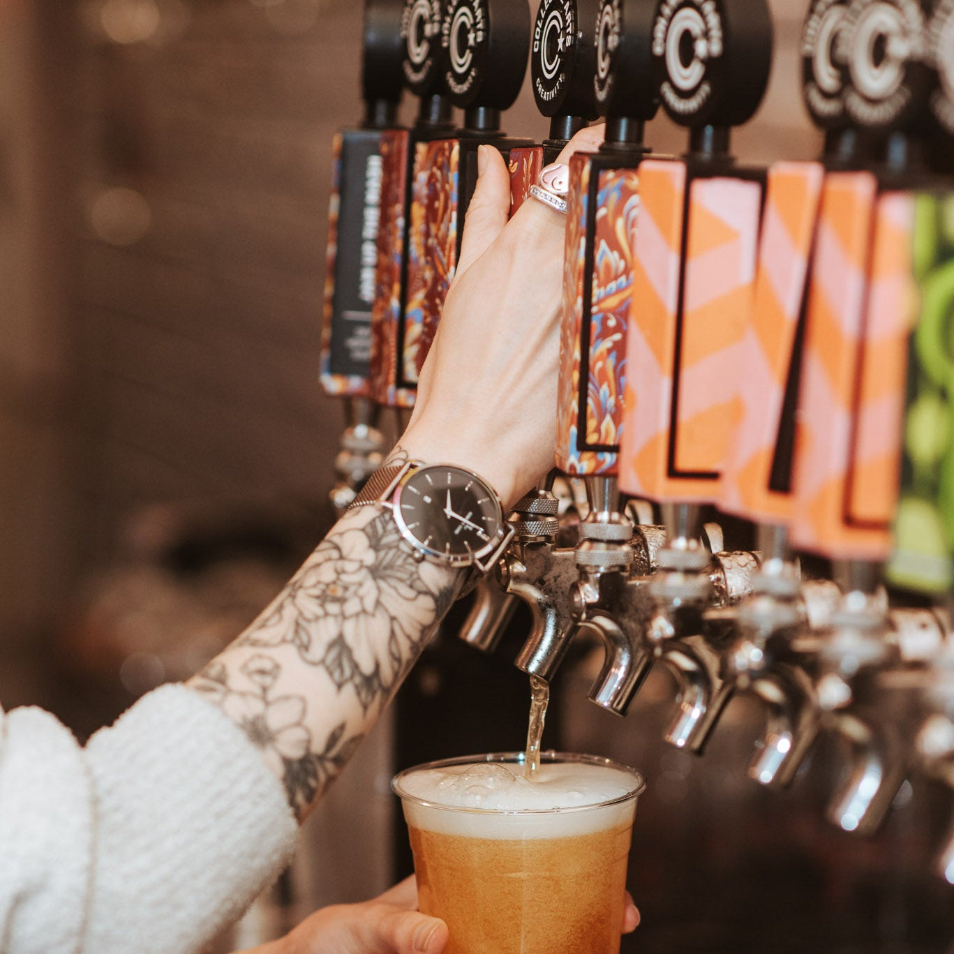 Beer on tap at Collective Arts Toronto