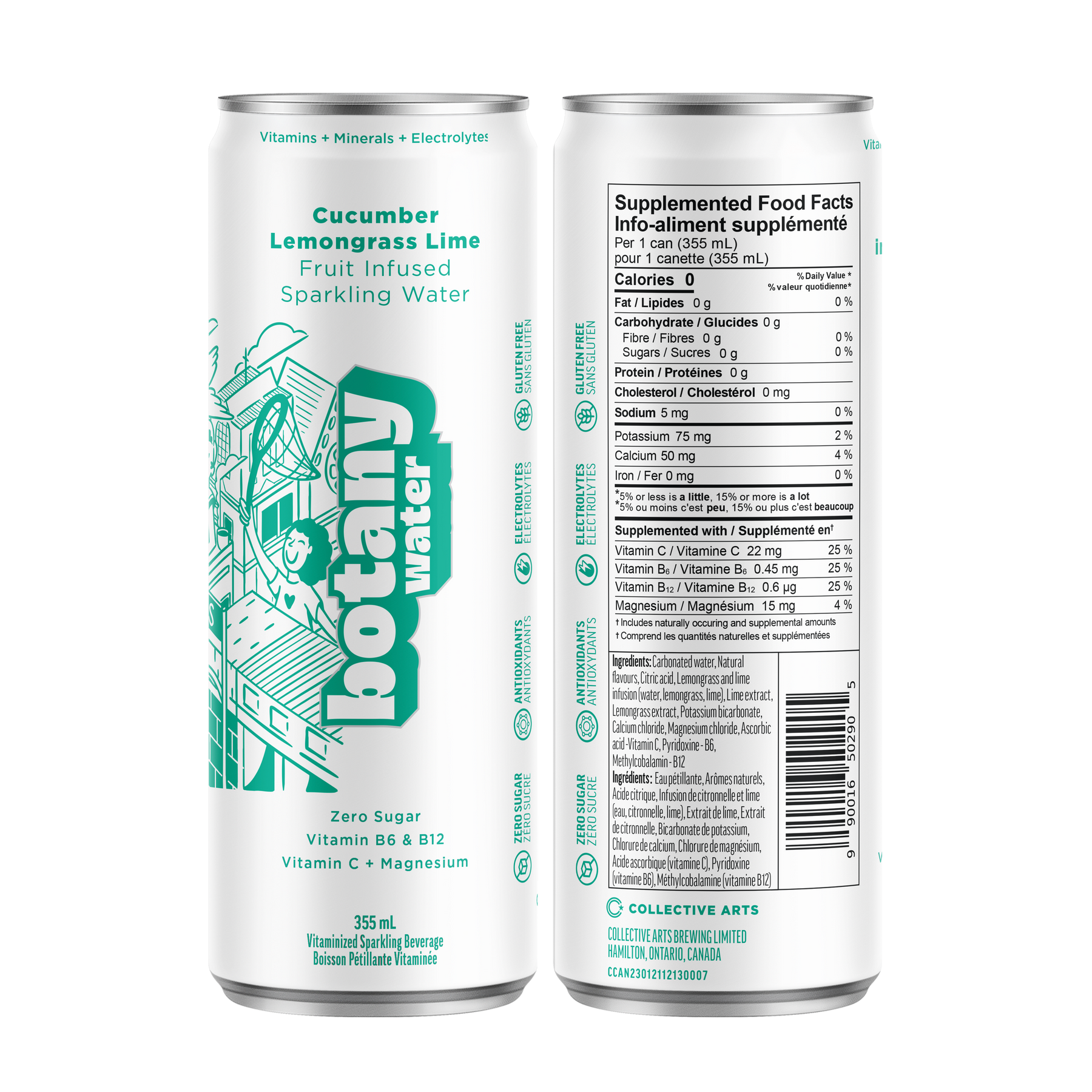 Botany Water: Cucumber, Lemongrass & Lime Fruit Infused Sparkling Water