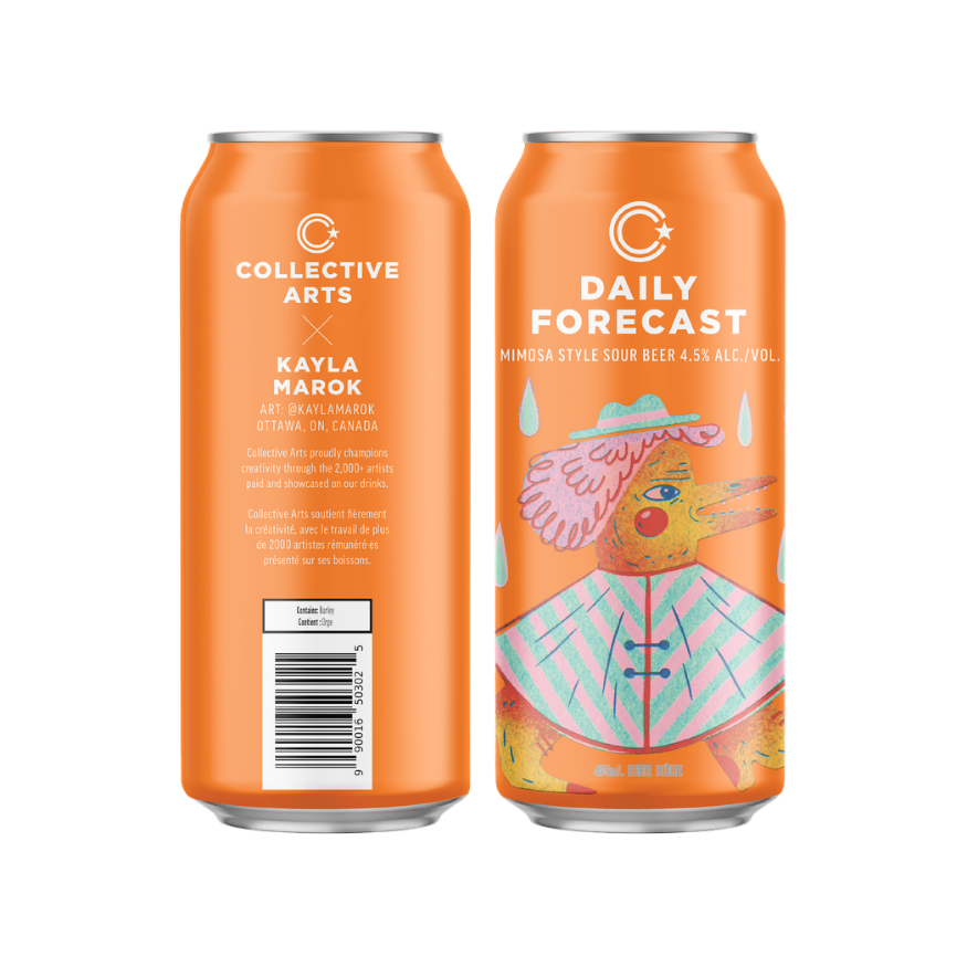 Daily Forecast Mimosa, Sour beer. art by Kayla Marok