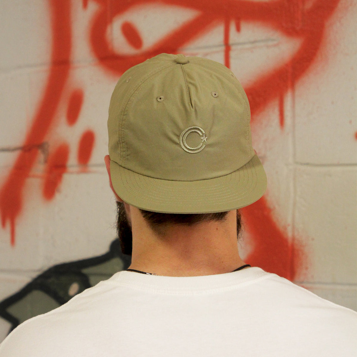 Collective Arts C-Star Woven Snapback | Khaki