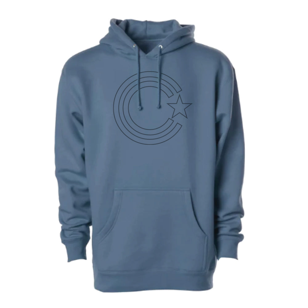 Embroidered Hoodie | Storm Blue